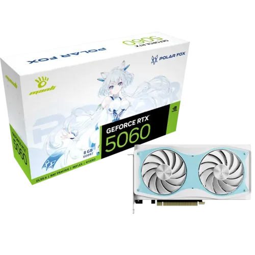 Manli Polar Fox GeForce RTX 5060 OC 8GB GDDR7 145W Graphics Card